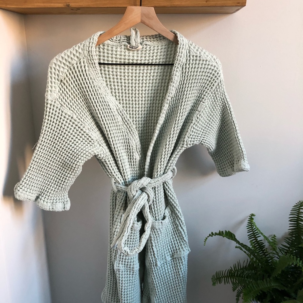 Bathen Waffle Cotton Textured Bath Robe